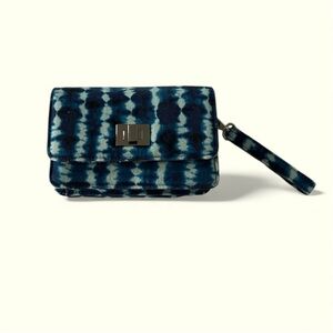 Blue Patterned Women's Clutch